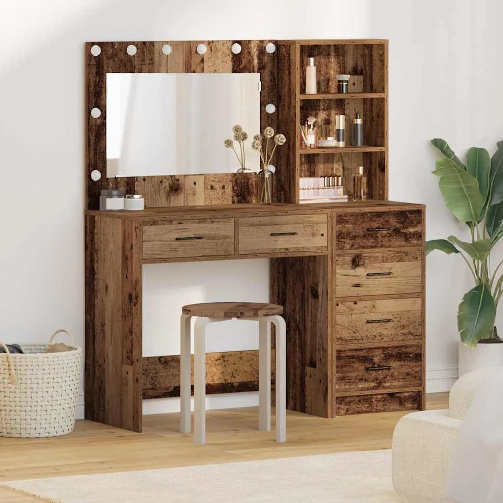Riietumislaud Sahtliga Helehall 78.5 X 41 X 135 Cm Tehispuit - foto 17