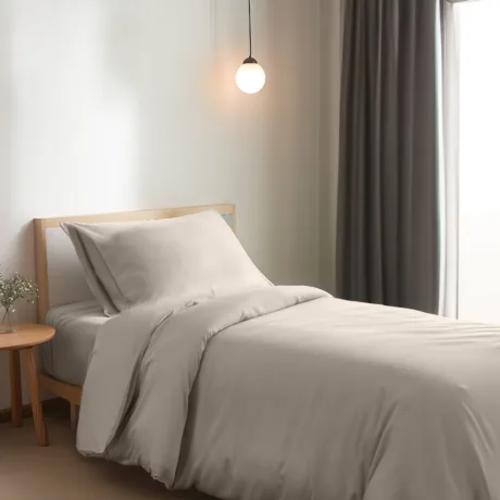 Eenpersoons Beddengoedset - Soft Taupe