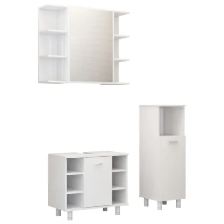 3-Osaline Vannitoamööbli Komplekt, Tehispuit - foto 2