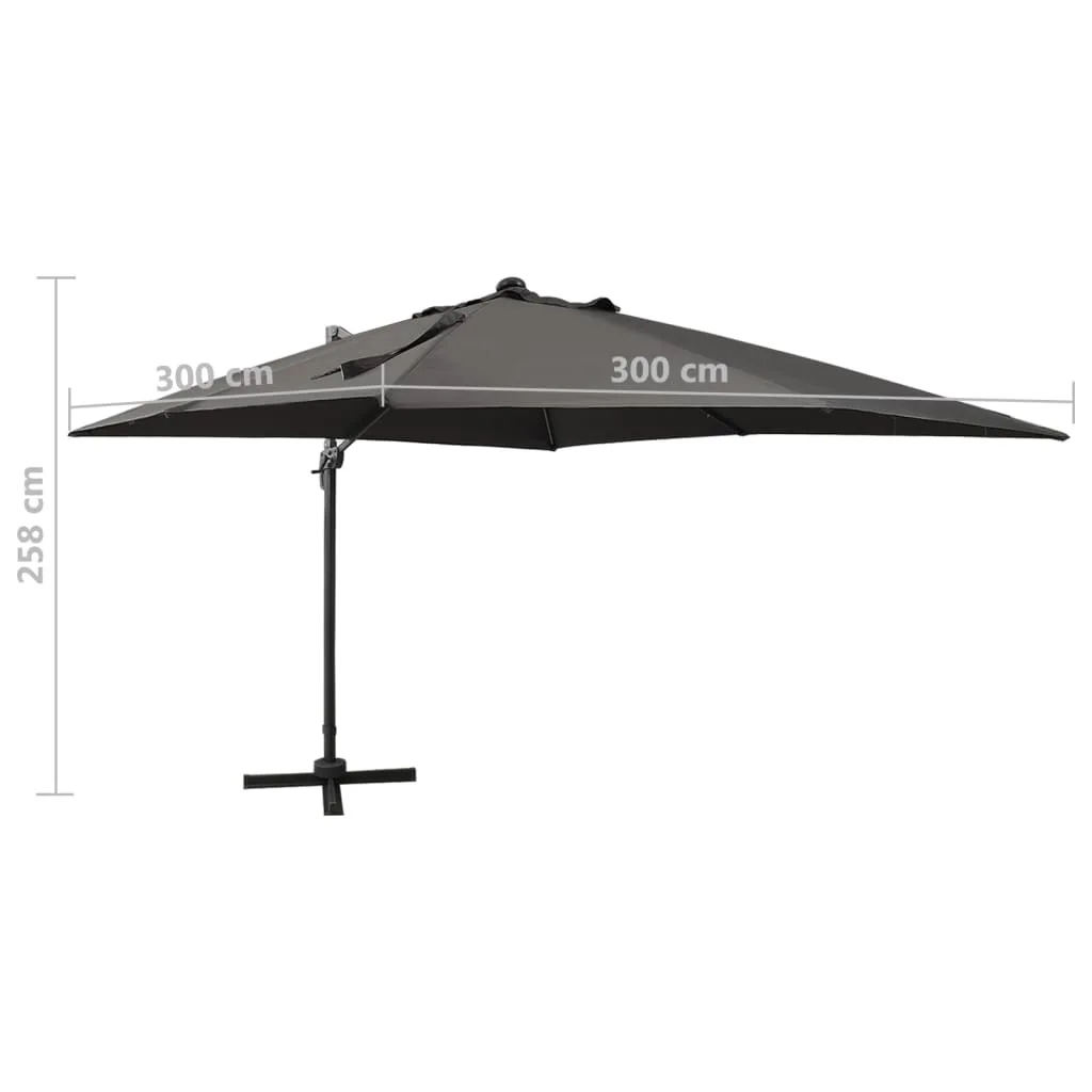 Konsooldisainiga Aia Päikesevari Post Ja Led 300 Cm - foto 11