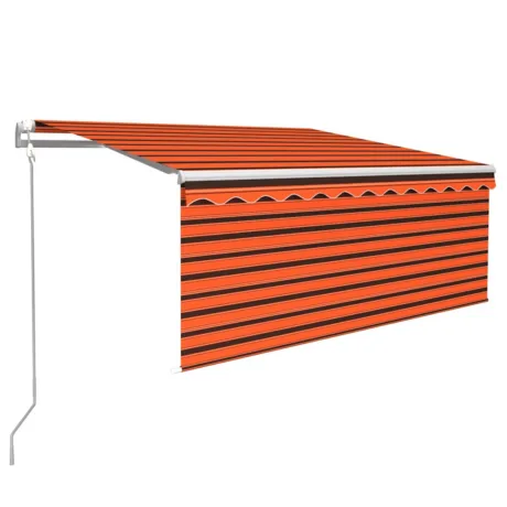 Automaatne Varikatus Led, Tuuleandur, 3,5 x 2,5 M Oranž/Pruun - foto 2