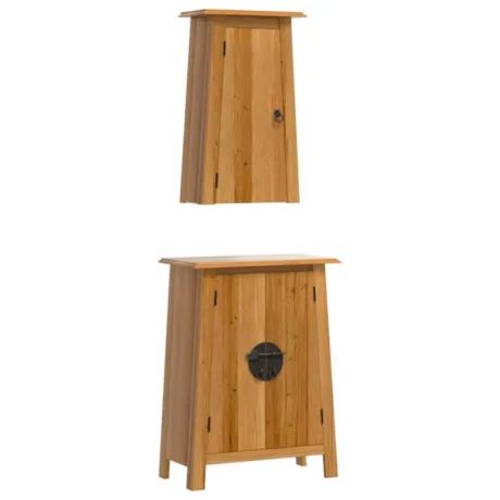 2-Osaline Vannitoamööbli Komplekt, Männipuit - foto 2