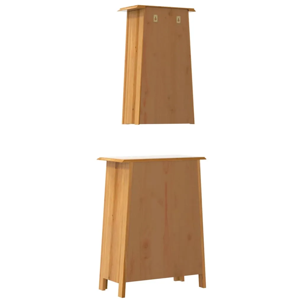 2-Osaline Vannitoamööbli Komplekt, Männipuit - foto 7