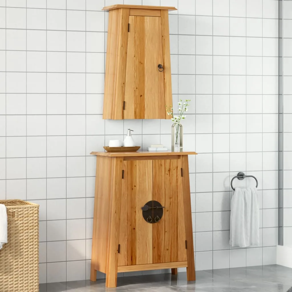 2-Osaline Vannitoamööbli Komplekt, Männipuit