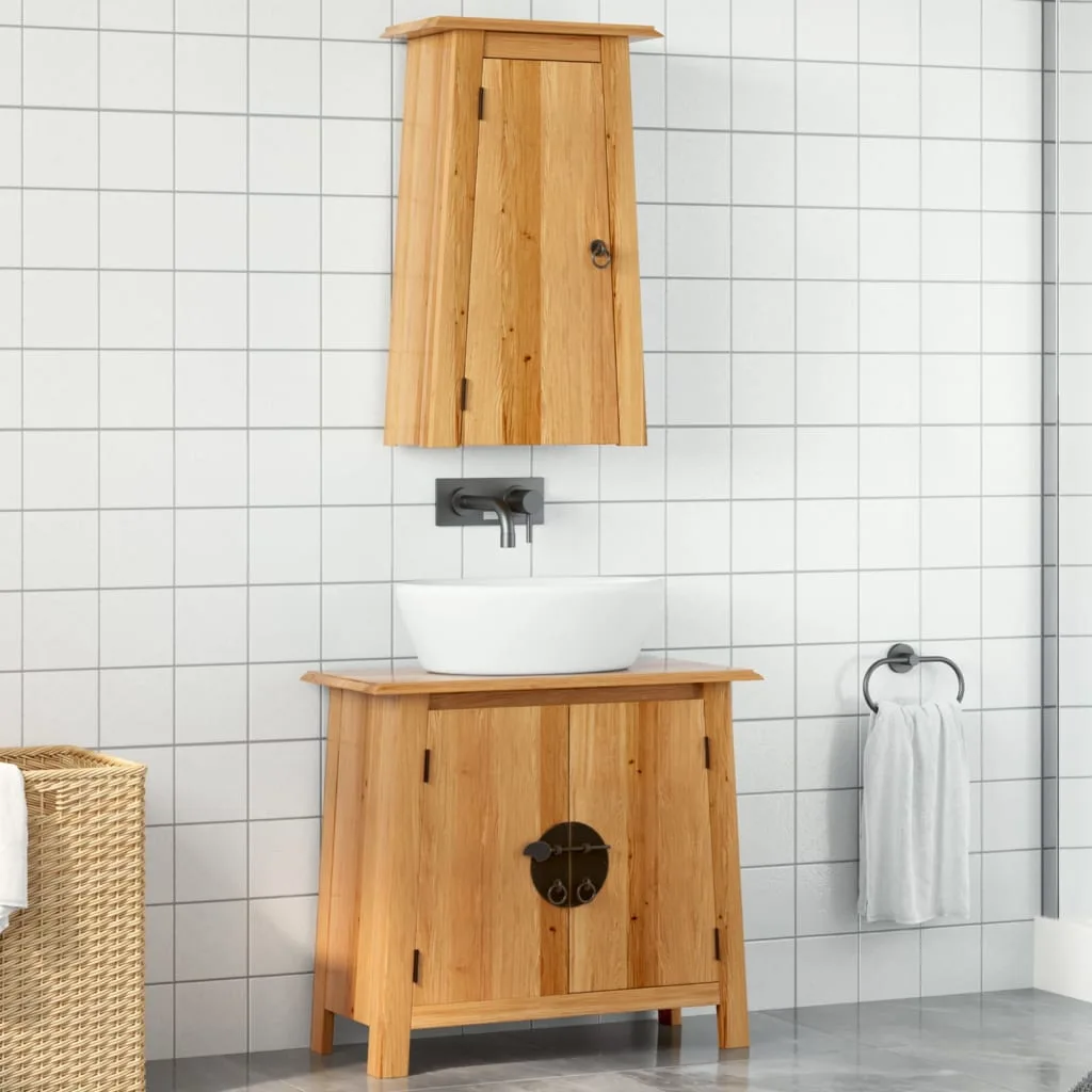 2-Osaline Vannitoamööbli Komplekt, Männipuit - foto 14