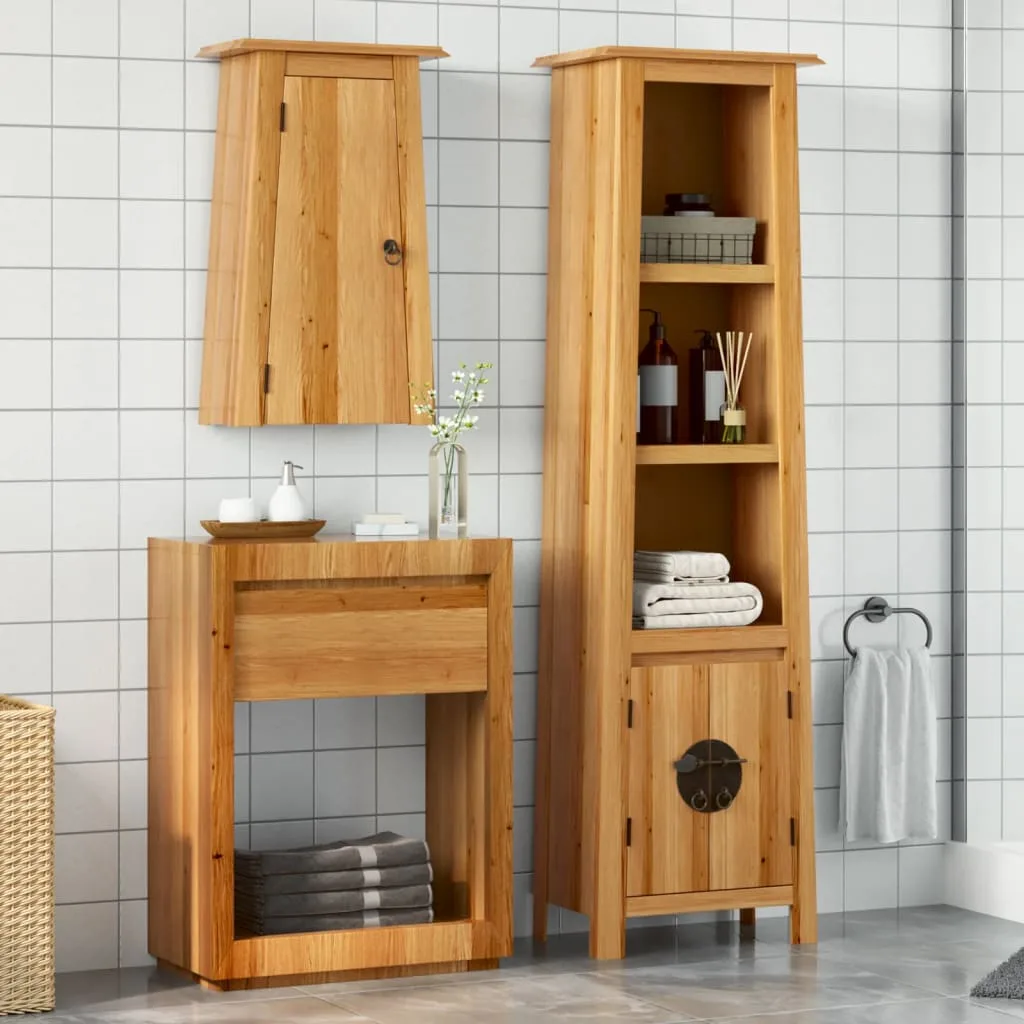 2-Osaline Vannitoamööbli Komplekt, Männipuit - foto 13