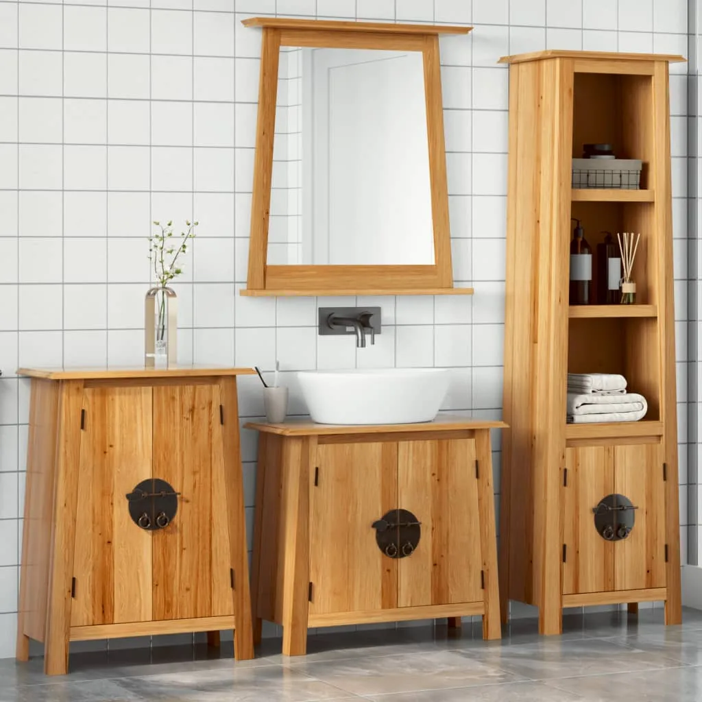 2-Osaline Vannitoamööbli Komplekt, Männipuit - foto 20