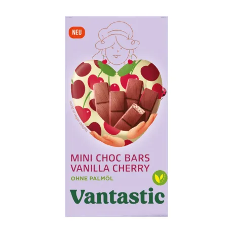 Vantastic vanilje-kirsitäidisega šokolaadibatoonid, 100g